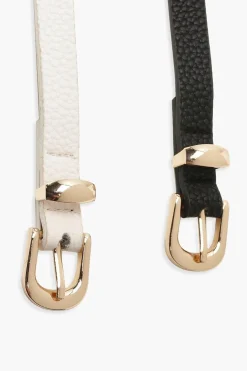 2 Pack Basic Skinny Belt