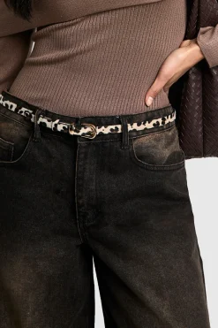 2 Pack Ceinture Imprimé Léopard et Suédette