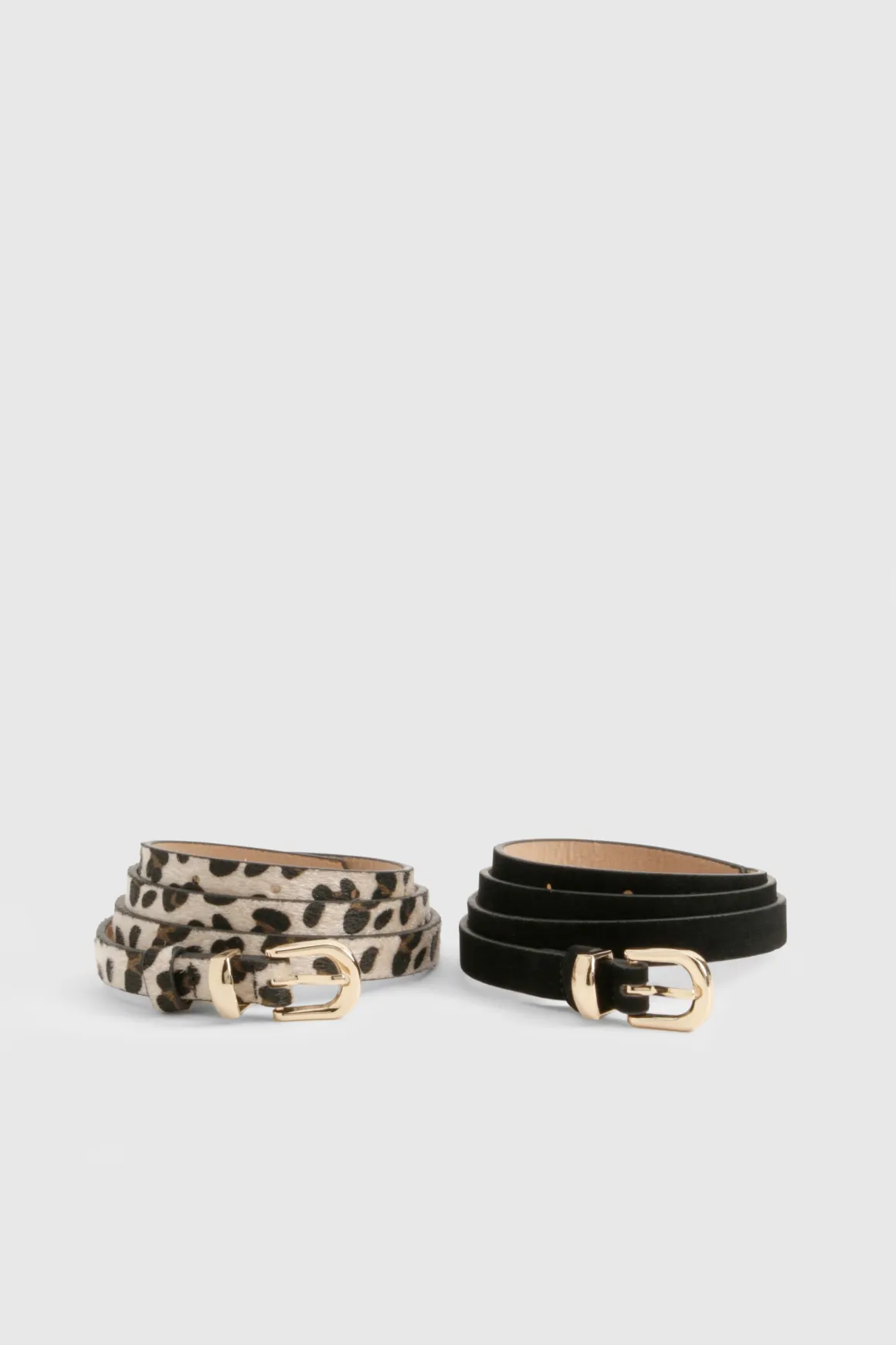 2 Pack Ceinture Imprimé Léopard et Suédette