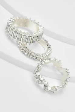 Pack de 3 bagues diamante