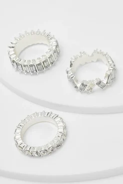 Pack de 3 bagues diamante