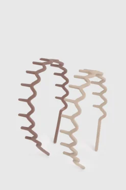 boohoo Pack de 2 bandeaux Zig Zag< Looks Preppy