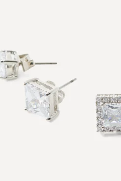 boohooMAN Pack de 3 boucles d'oreilles Diamante<Homme Bijoux Et Montres