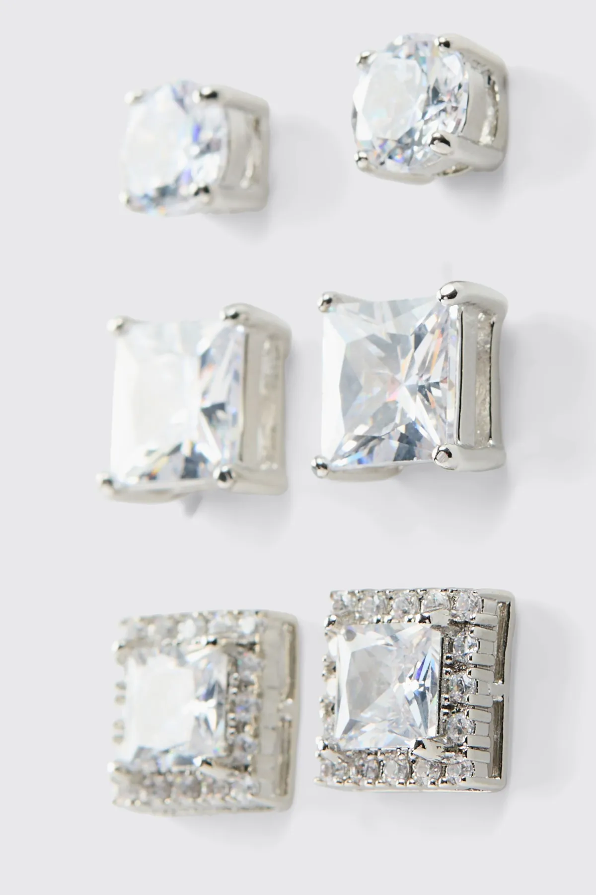 boohooMAN Pack de 3 boucles d'oreilles Diamante<Homme Bijoux Et Montres