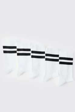 Pack de 5 chaussettes de sport à rayures