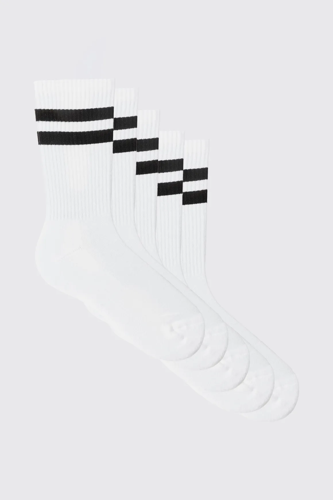Pack de 5 chaussettes de sport à rayures