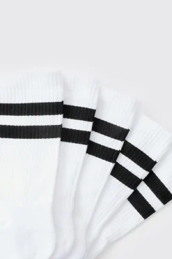 Pack de 5 chaussettes de sport à rayures