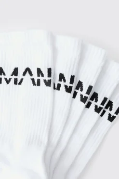 Pack de 5 chaussettes de sport unies MAN Dash Logo