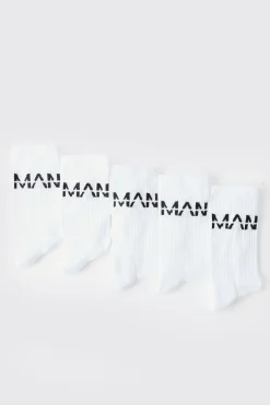 Pack de 5 chaussettes de sport unies MAN Dash Logo