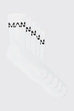 Pack de 5 chaussettes de sport unies MAN Dash Logo