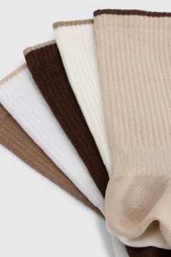 Pack de 5 chaussettes épaisses à côtes neutres