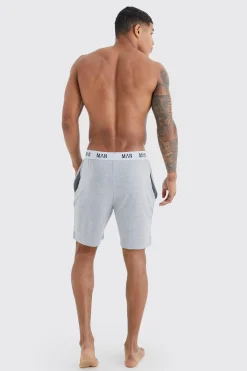 2 Pack de shorts de détente pour homme en gris et noir