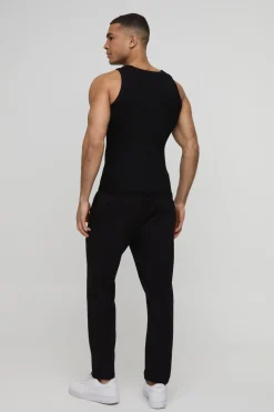 boohooMAN 2 Pack Muscle Fit Basic Vests<Homme Essentiels