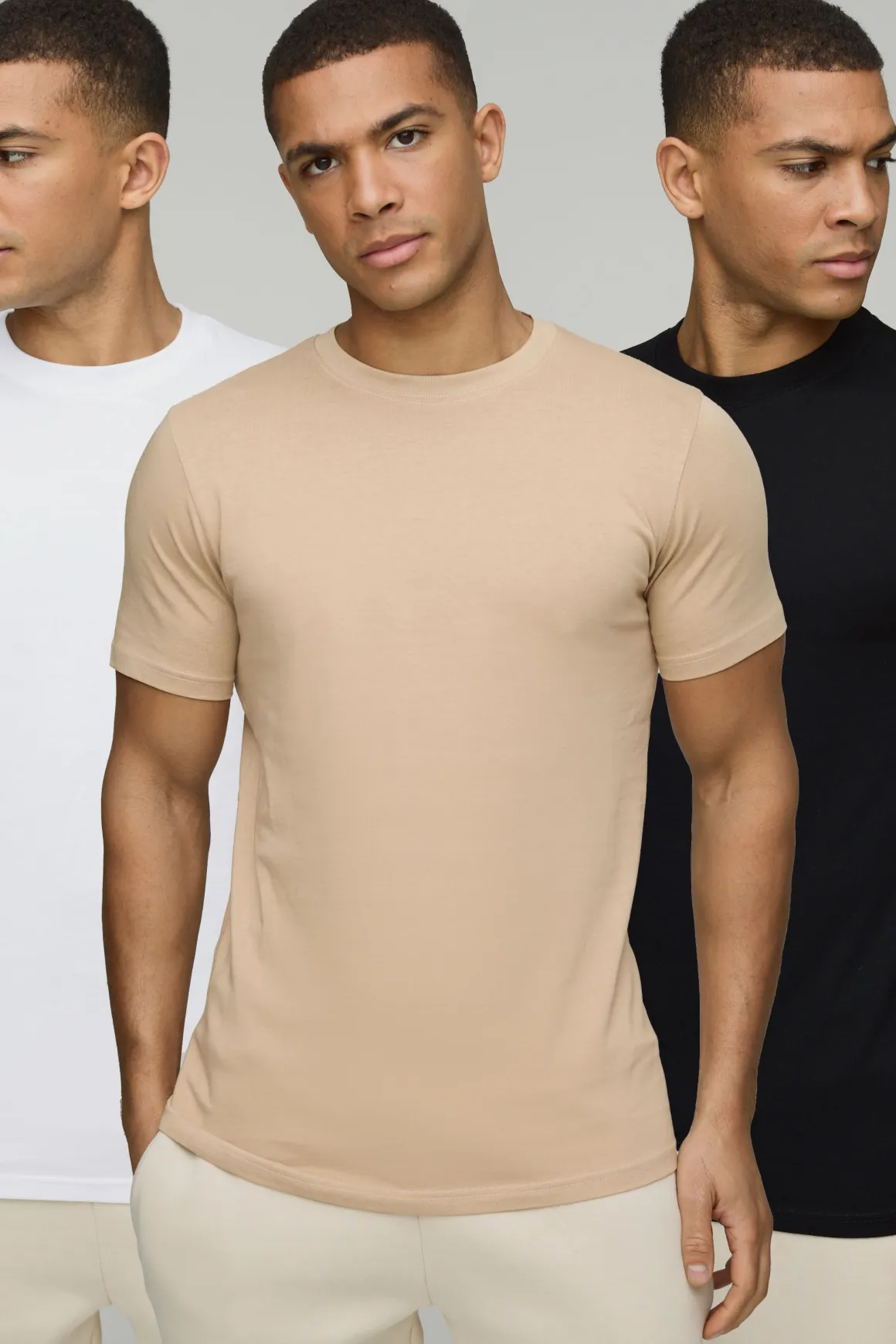 3 Pack T-shirts Slim Fit à col rond