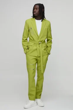 Pantalon Ajusté Coupe Slim Avec Détails Zippés