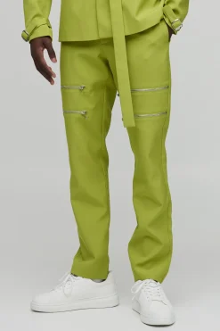 Pantalon Ajusté Coupe Slim Avec Détails Zippés