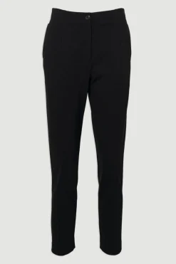 Pantalon Ajusté Coupe Slim Mélange Ponte Et synthétique