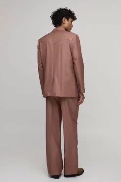 Pantalon Ajusté À Détail Empiècement Western Évasé