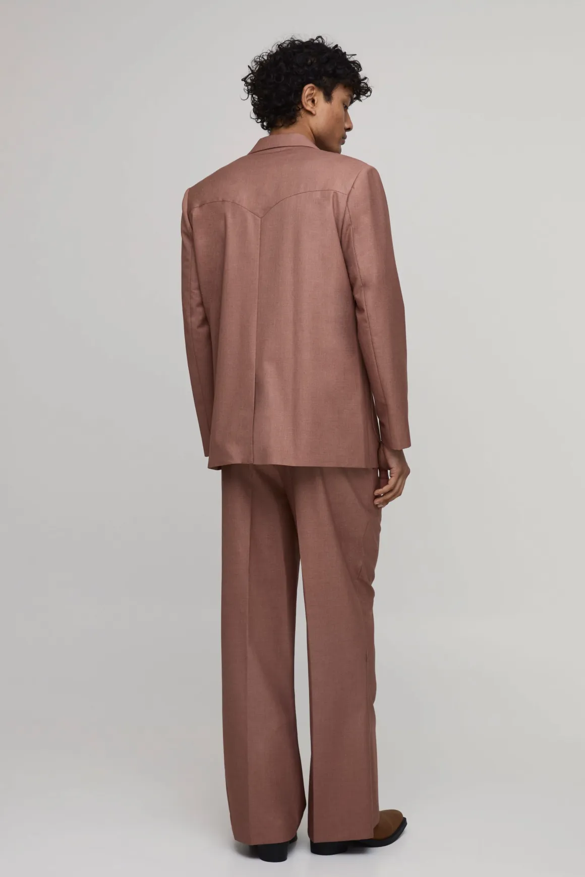 Pantalon Ajusté À Détail Empiècement Western Évasé