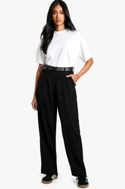 boohoo Pantalon ajusté à jambe tonneau<Femme Pantalons|Tailleurs