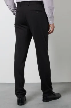 Pantalon Ajusté Texturé Noir