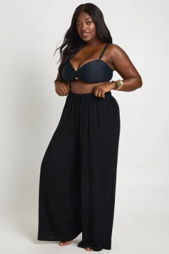 Pantalon Ample Aspect Lin Grande Taille Essentials