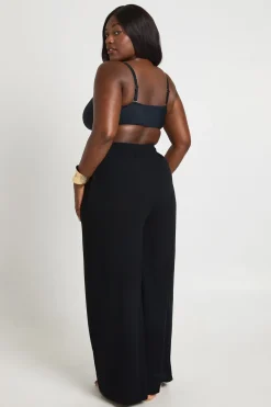 Pantalon Ample Aspect Lin Grande Taille Essentials