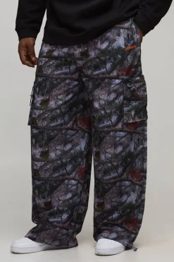 boohooMAN Pantalon ample camouflage en nylon à ceinture élastiquée<Homme Tout Afficher|Pantalons Grande Taille