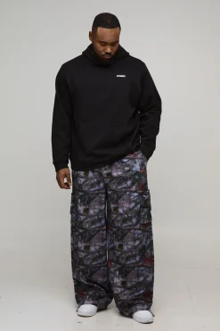 boohooMAN Pantalon ample camouflage en nylon à ceinture élastiquée<Homme Tout Afficher|Pantalons Grande Taille