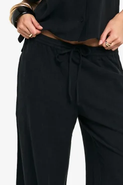 Pantalon ample en lin haut de gamme