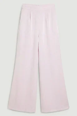 KarenMillen Pantalon Ample En Satin Martelé Tissé<Femme Pantalons|Satin Et Dentelle