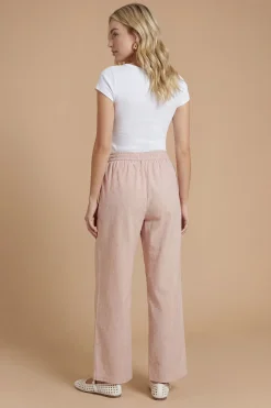 Pantalon Ample À Jambes Larges Avec Taille À Nouer À Fines Rayures