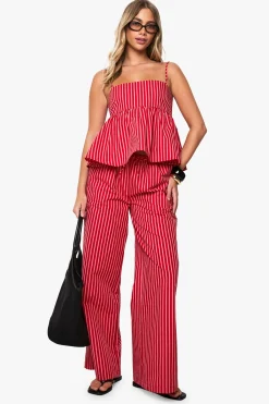 boohoo Pantalon ample à rayures<Femme Pantalons