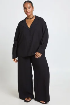 boohoo Pantalon Aspect Lin Grande Taille<Femme Tenues De Plage