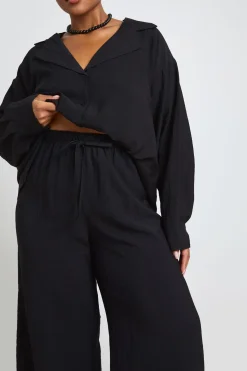boohoo Pantalon Aspect Lin Grande Taille<Femme Tenues De Plage
