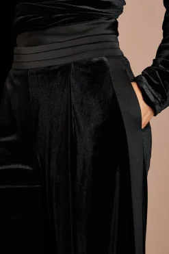 Pantalon Avec Ceinture En Satin