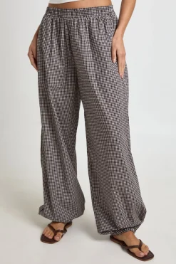 Pantalon Ballon À Carreaux Avec Taille Élastiquée