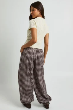 boohoo Pantalon Ballon À Carreaux Avec Taille Élastiquée<Femme Pantalons|Looks De Rentrée