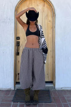 boohoo Pantalon Ballon À Carreaux Avec Taille Élastiquée<Femme Pantalons|Looks De Rentrée