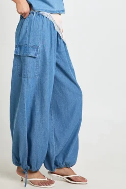 boohoo Pantalon Ballon En Chambray<Femme Pantalons