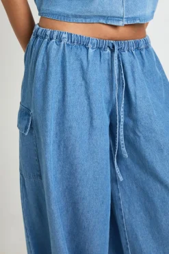 boohoo Pantalon Ballon En Chambray<Femme Pantalons