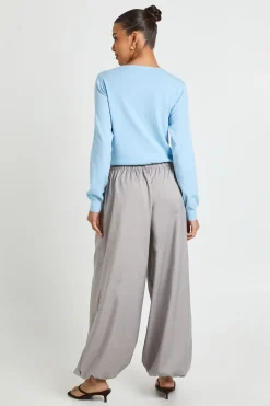 Pantalon Ballon en Crêpe Tissé