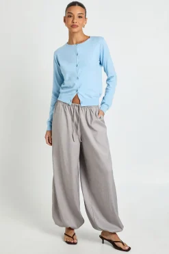 Pantalon Ballon en Crêpe Tissé