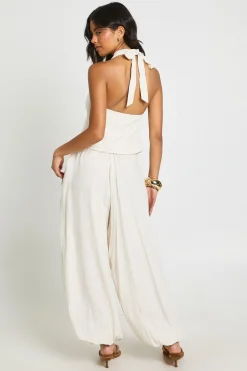boohoo Pantalon Ballon En Lin<Femme Pantalons