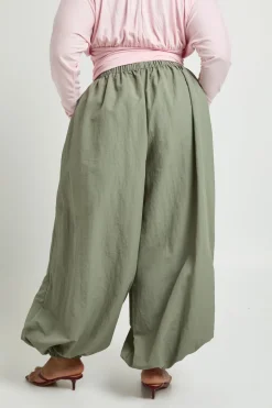 Pantalon Ballon En Nylon Grande Taille