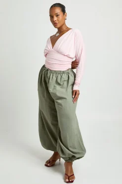 Pantalon Ballon En Nylon Grande Taille