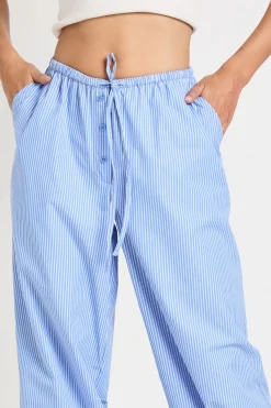 Pantalon Ballon En Popeline Rayée