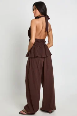 boohoo Pantalon Ballon En Étamine De Coton<Femme Pantalons|Looks Chocolat