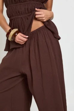 boohoo Pantalon Ballon En Étamine De Coton<Femme Pantalons|Looks Chocolat