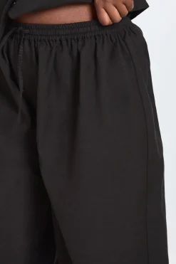 Pantalon Ballon Grande Taille Aspect Lin